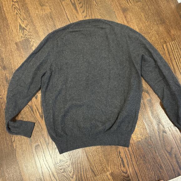 Uniqlo Mens Cotton Cashmere Sweater | XL | Gray V Neck - Picture 6 of 6